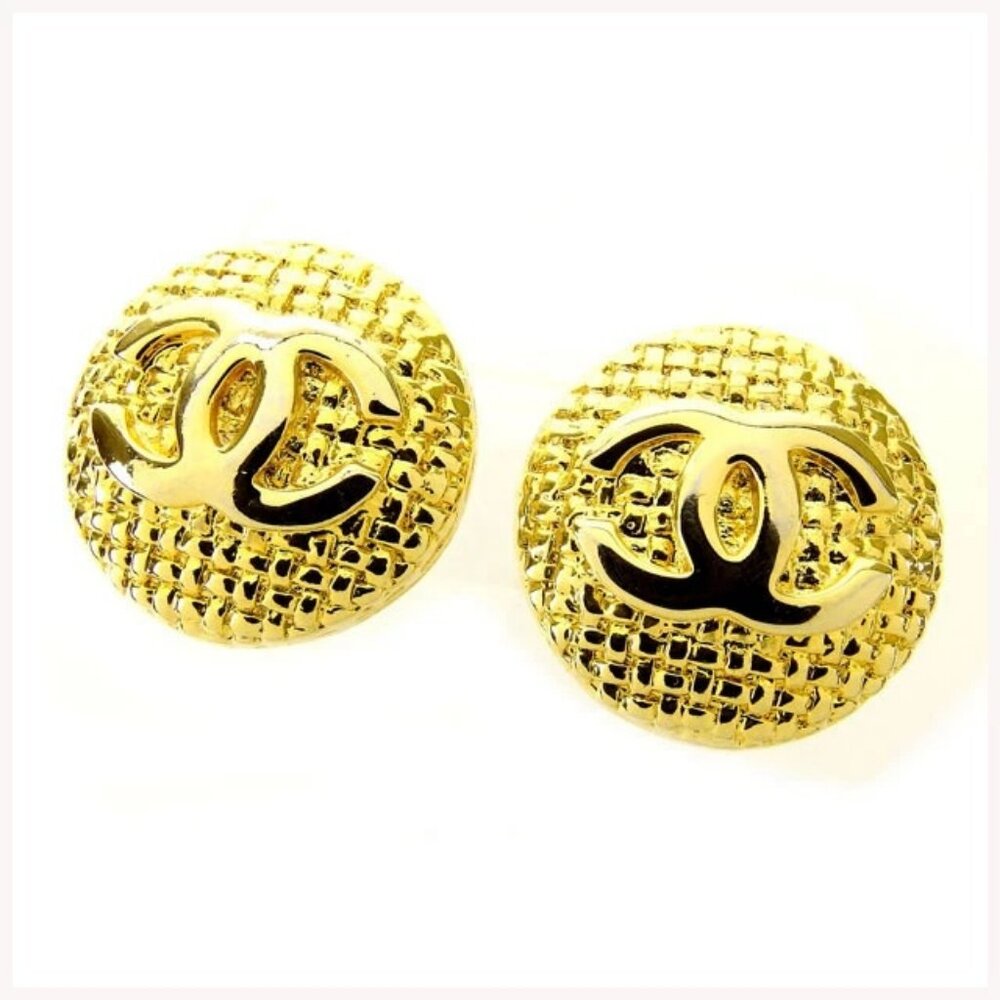 Chanel Earrings COCO Gold Woman Authentic Used Y1806 - Picture 1 of 6